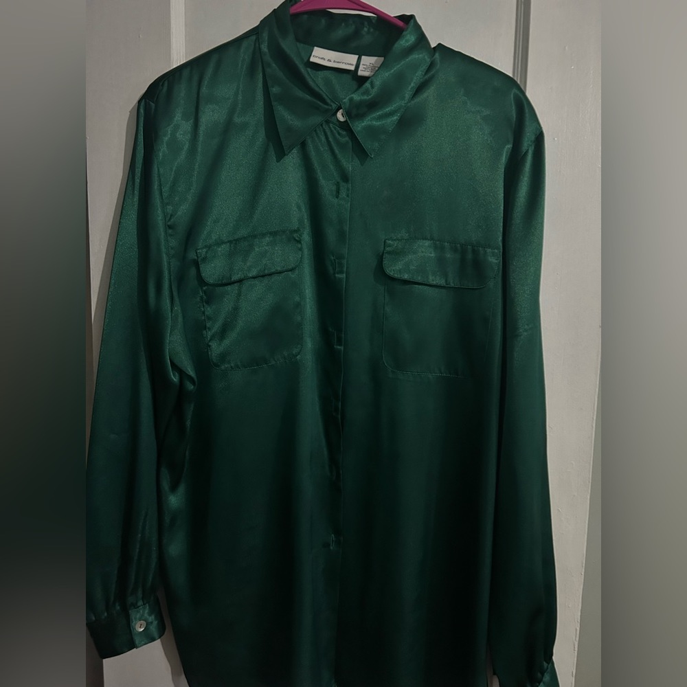 Croft & Barrow Silk Button Up